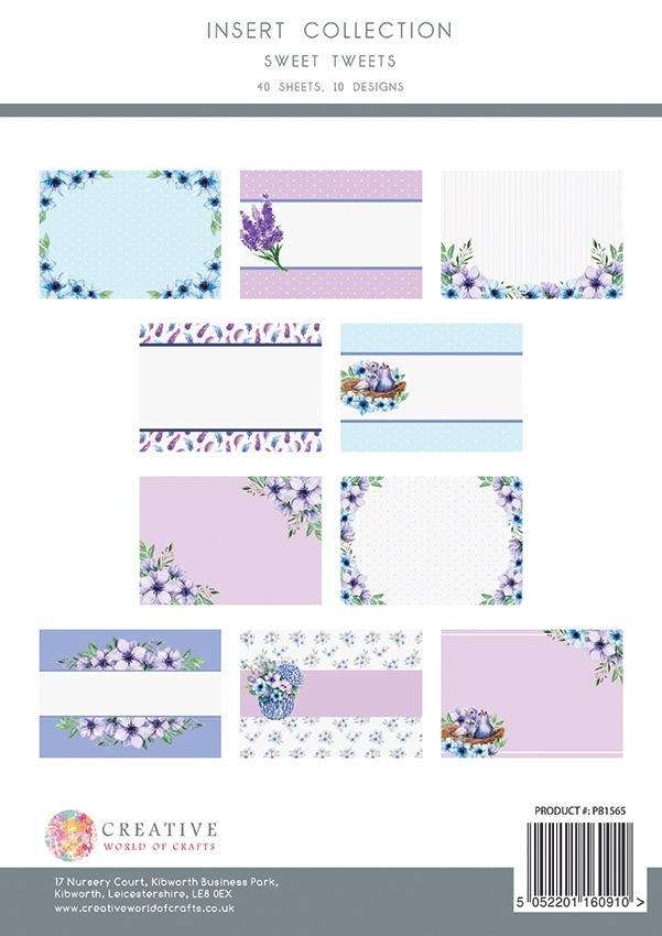 The Paper Boutique Insert Collection A4 40/Pkg-Sweet Tweets, 10 Designs - $40.85