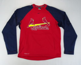 NIKE Therma-Fit Cardinals Graphic Print Crew Neck Sweatshirt Zip Pocket ... - $26.55