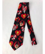 Looney Tunes Mania Heart Valentine Novelty Necktie Vintage 1997 Tweety T... - £8.65 GBP