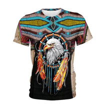 Indian Style 3D Printed T Shirts Summer Tops Short Sleeve Fashion Casual Tees 6 - £11.18 GBP