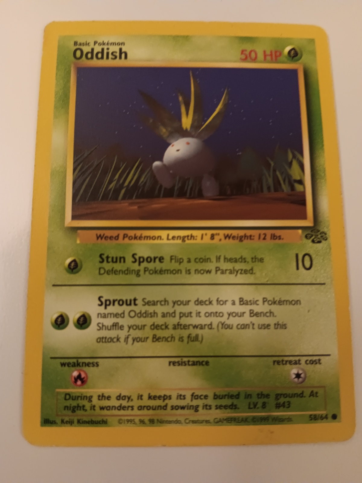 Primary image for Pokemon 1999 Jungle Series Oddish 58 / 64 NM Single Trading Card