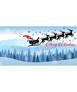 New Merry Christmas Sleigh &amp; Reindeer Design Checkbook Cover - $185.38 MXN