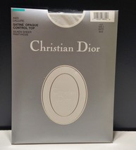 Christian Dior L&#39;Allure 4423 Opaque Control Top Sheer Pantyhose White Si... - $8.59