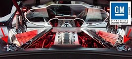 2020-2022 C8 Corvette Coupe - Carbon Fiber W/C8 Emblem Shock Tower Cover Inserts - £187.00 GBP