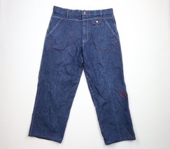 Vintage FUBU x Muhammad Ali Mens 42x32 Distressed Baggy Fit Wide Leg Denim Jeans - £77.83 GBP