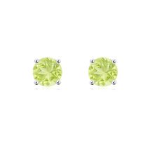 ANGARA Natural Peridot Stud Fine Earrings in 925 Sterling Silver (Size-6mm) - $200.69+