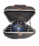 Vintage 12lb Brunswick AXIS DGL7181  blue bowling ball with hardshell case - £91.94 GBP