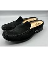 Mephisto Cool Air Black Suede Slip-On Mules Loafers Womens 6.5 - $21.67