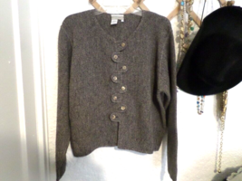 Coldwater Creek Alpaca &amp; Wool Button Front Cardigan Sweater Sz M - £31.65 GBP
