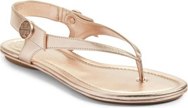 Tory Burch Minnie Travel Sandals Rose Gold Size 7 - £197.80 GBP