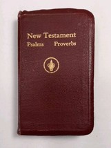 VINTAGE 1941 WWII Gideons New Testament Psalms Proverbs Bible Vest Pocket Size - $5.86