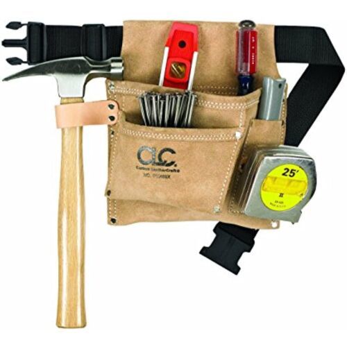 CLC Custom Leathercraft IP489X Suede Tool Bag &amp; Poly Web Belt, 3 Pocket ... - $28.56