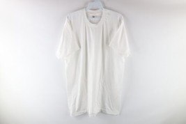 NOS Vintage 90s Streetwear Mens XL Blank Short Sleeve T-Shirt White Cotton USA - £35.01 GBP