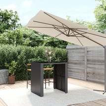  Bar Table With Glass Top Black - $338.49 CAD