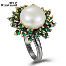 Dreamcarnival1989 Blossoming Flower Rings for Women Promise Wedding Ring Unique  - £20.61 GBP