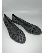 Jelly Shoes Gray 80&#39;s Womens Sz 5 - £19.11 GBP