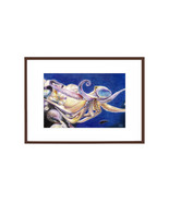 Original Bright Octopus Drawing Colored Pencils Home Decor Art sea ​​lif... - £98.83 GBP