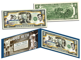 USA $2 Dollar Bill BABE RUTH New York Yankees BaseBall Legal Tender Cert... - £14.11 GBP
