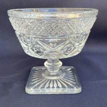 Vintage Set Of 4 Imperial Glass Cape Cod Clear Ice Cream Sherbet W/Wafer Stem - £15.56 GBP