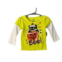 New happy Halloween Infant Baby Size 12 Months Green Long Sleeve Cat On ... - $7.69