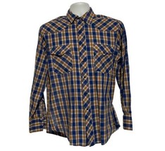 Vintage CORRAL WEST RANCH WEAR Plaid Shirt Mens Medium Western Pearl Sna... - £8.34 GBP