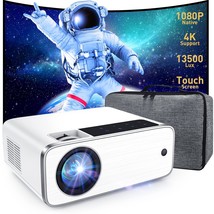 Projector, Native 1080P Projector 350Ansi 13500L 4K Support Outdoor Proj... - $101.99