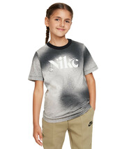 Nike Big Kids Sportswear Standard-Fit Printed T-Shirt - Light Smoke Grey - $10.40