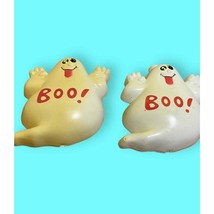 Halloween BOO Ghosts￼ Vintage Cartoon Type Blinking Lights, 6” Tall AA Batteries - £18.64 GBP