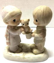 Precious Moments Christmastime is for Sharing RICH BOY POOR BOY Figurine - £7.89 GBP