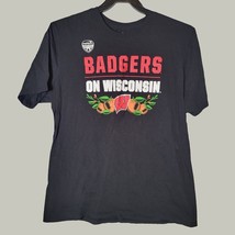 Nike Mens Shirt XL On Wisconsin Orange Bowl Badgers Black Short Sleeve C... - $10.98