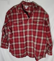 Carhartt Men 2XL Plaid Flannel Red Long Sleeve Rugged Outdoor Button Dow... - $49.65