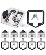 6pcs Stainless Steel Folding T-Handle Door Latch with 12 Keys for Traile... - $148.99