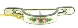 Sterling Posey Posy Corsage Scarf Pin with Enamel 1 3/4&quot; c. 1920-40s (#J... - £90.72 GBP