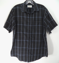 Impact Shirt Mens Large Single Needle Tailoring Striped Button Up Short ... - $15.79