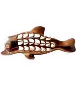 Vintage Dolphin Brooch Copper Tone Rhinestone Eye Pin Sea Life 3&quot; Jewelr... - $475.72 MXN