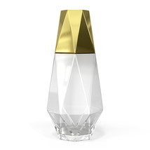 Fifth Avenue Crystal Geometric Bedside Glass Water Carafe &amp; Tumbler 2-Piece Gold - £41.10 GBP