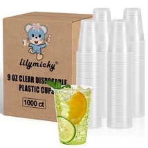 [1000 Pack] 9 Oz Clear Plastic Cups, Disposable Drinking Cups, 9 Ounce Plastic P - $71.99