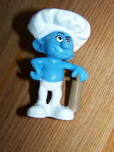 The Smurfs Baker Smurf Doll PVC Figure from McDonalds 2011 Cake Topper EUC - £6.30 GBP