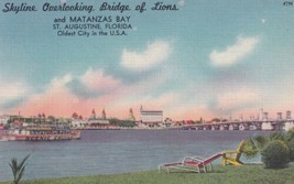 Skyline Bridge of Lions Matanzas Bay St Augustine Florida FL Postcard A25 - £2.35 GBP