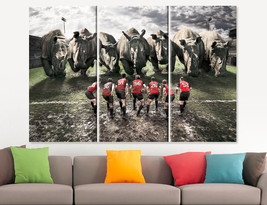 Rugby Abstract Canvas Print Sport Decor Boys Room Decor Living Room Home Office  - £39.29 GBP