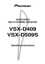 Pioneer VSX-D509S Receiver Owners Manual - £17.89 GBP