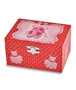 Children&#39;s Red Ballerina Shoes Themed Jewelry Box with Mirror - $822.01 MXN