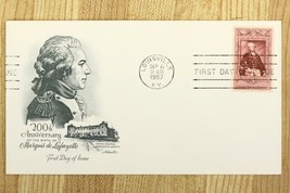 US Postal History Cover FDC 1957 Louisville KY 200th Anniversary Lafayet... - £9.93 GBP