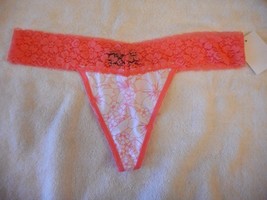 Women&#39;s City Streets Juniors Jersey Thong Panties Pink Floral NEW Large 7 - £7.15 GBP