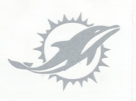 REFLECTIVE Miami Dolphins helmet decal sticker window hard hat sizes to 12&quot; - £2.78 GBP+