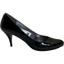 DKNYC Black Patent Pointed Toe Pump Slim Stacked Heel Pumps Stacy size 8... - $34.79 CAD