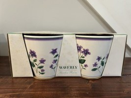 New Vintage Y2K Waverly Mug Tea Coffee Cup  Garden Room Sweet Violet Set... - $49.46