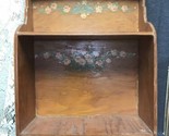 Mid Century Modern Retro Wood Display Shelf Flower Decals Vintage - $58.41