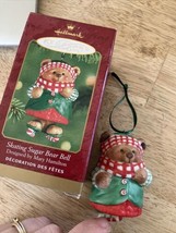 Hallmark Christmas Keepsake Ornament Skating Sugar Bear Bell 2001 New - $13.46