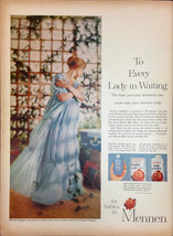 Vintage Mennen Lady-In-Waiting 1957 Print Ad  Baby Products - £4.29 GBP